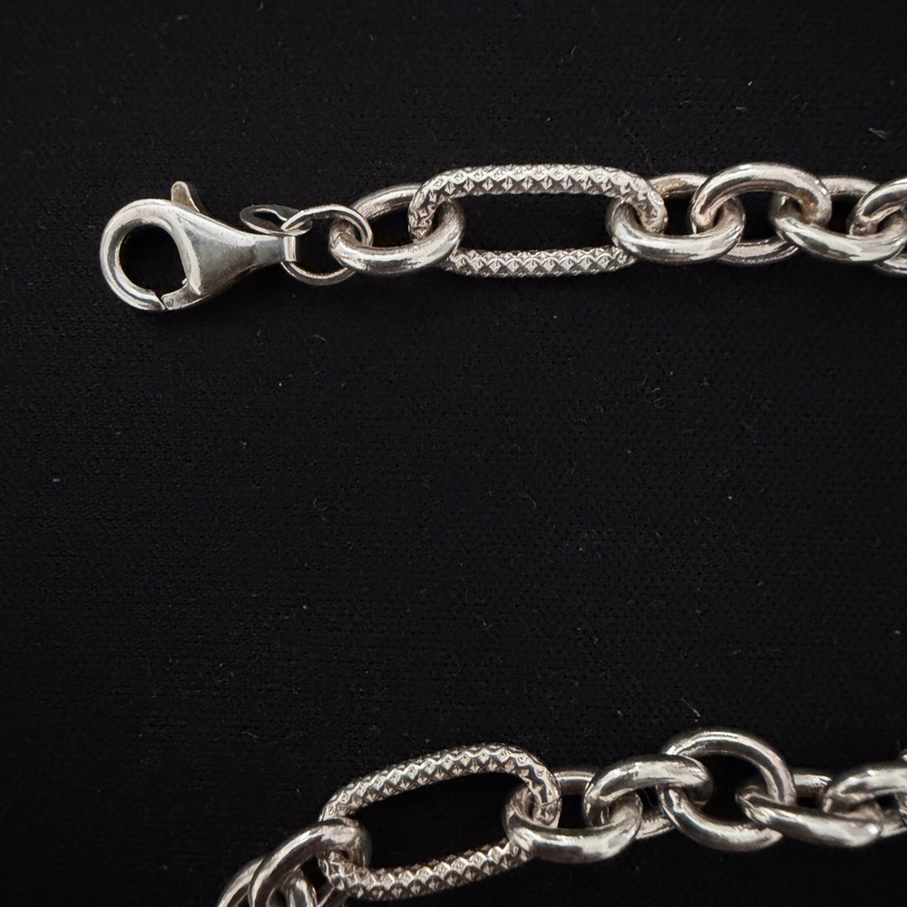 925 Sterling Silver Solid Cable Link Elegant Silv… - image 4